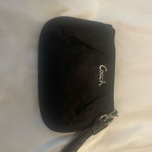 Small coach black wristlet